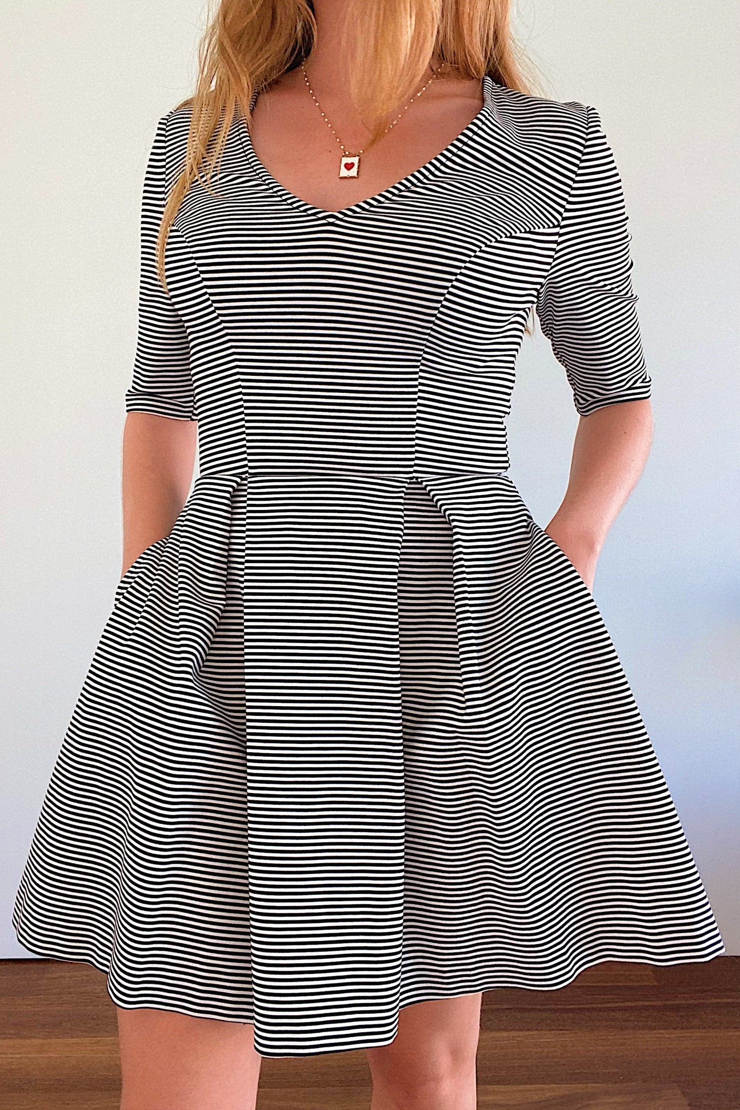 Stripped skater dress