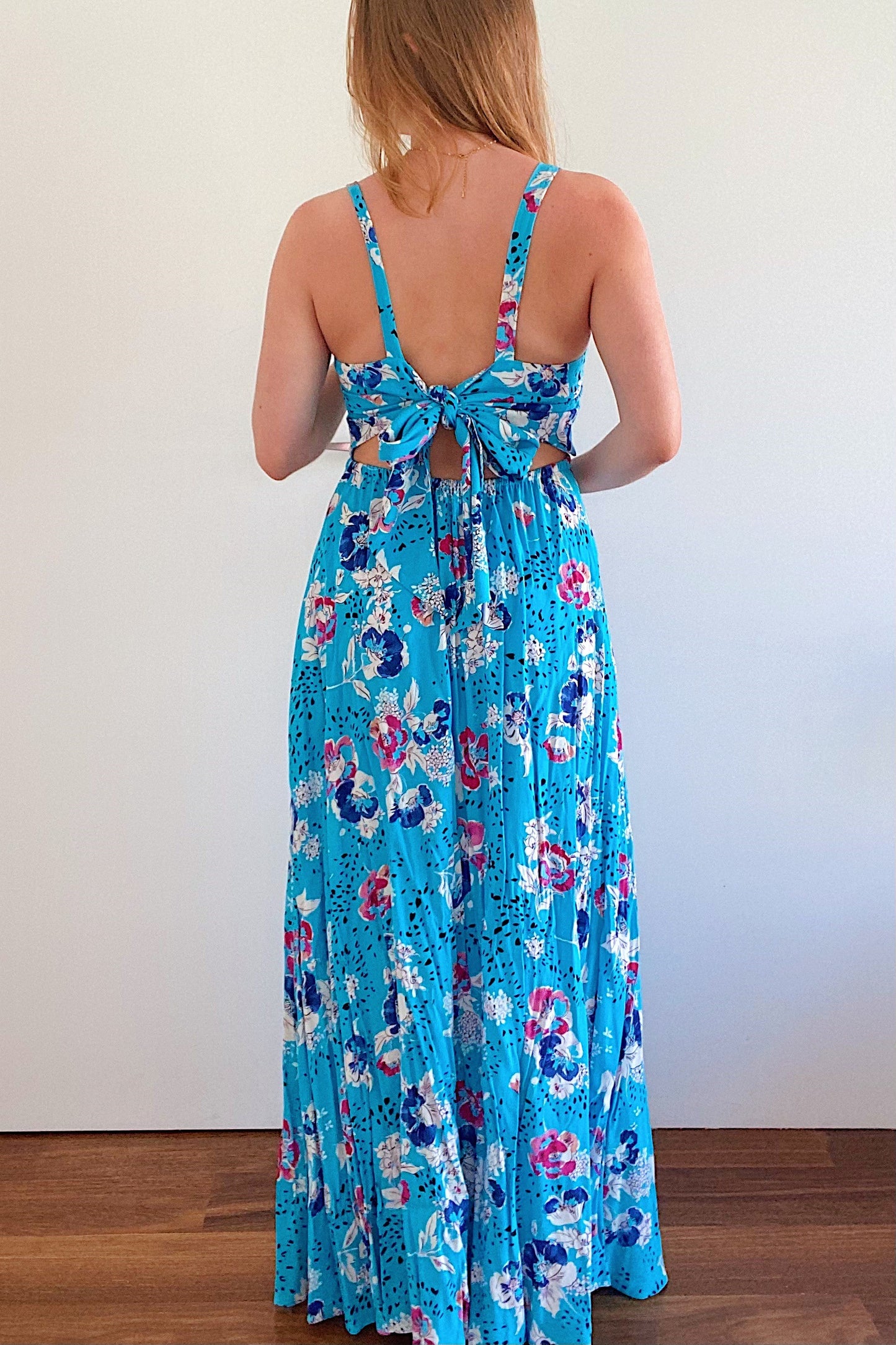 Open back floral dress